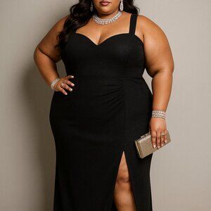 Elegant Black Sleeveless Dress Onyx Nite